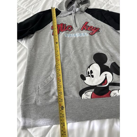 Disney Mickey Original Womens Size 1X Hoodie 1/4 Zip Fleece Hooded Sweatshirt - Picture 5 of 8